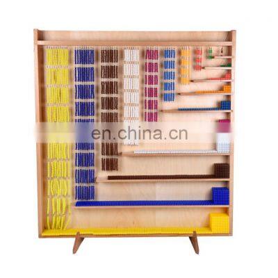 Kids Play Eco-friendly Montessori Educational Toys cube bead stand Montesori Materials