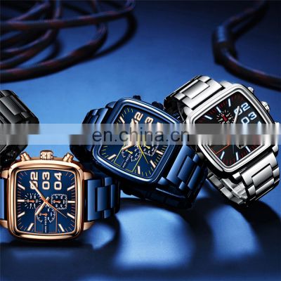 MINI FOCUS MF0314G Fashion Men Quartz Watches Reloj De Hombre Chronograph Waterproof Wrist Watches for Men