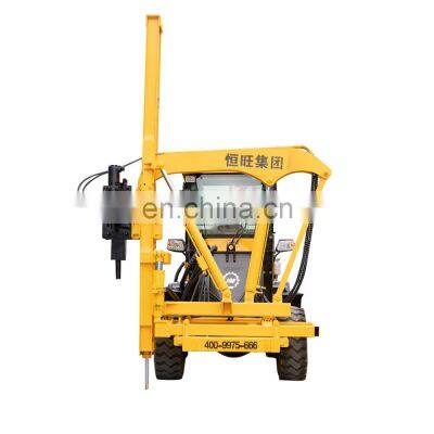 Wheeled Multifunction HWZG Hydraulic Guardrail Post Pile Driver for sale