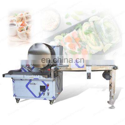Fully mini auto spring lumpia wrapper rolls skins making machine in stock