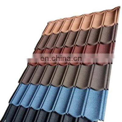 2022 Morden popular design ghana stone coated steel roofing tiles color stone coated roof tiles for new building material