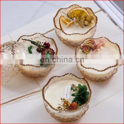 Customized Box Luxury Gift Box Private Label Room Fragrance Multi Scents Cotton Wood Wick Dried Flower Soy Wax Luxury Candles