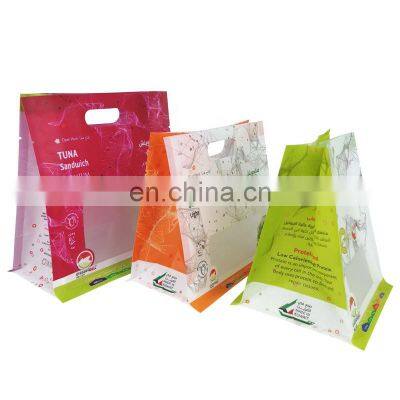Heat Seal Flat Bottom Packing Pouch Mylar Food Custom Printed Sandwich Bag Transparent Plastic Packaging With Hanging Hole photo-5