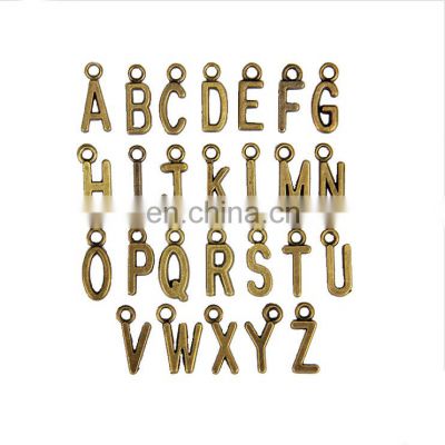 26pcs Charms Alphabet A-Z Letters Antique Silver Color Pendants Making DIY Handmade Tibetan Finding Jewelry