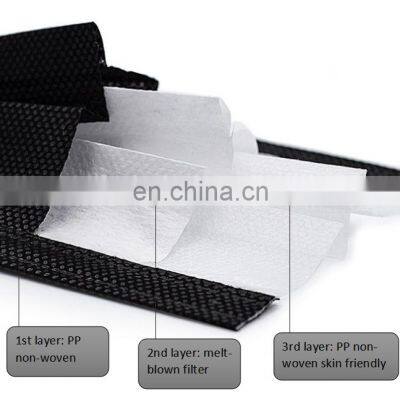 Fashion Dustproof Non-woven Face Mask Full Protective Disposable Black Face Mask photo-2