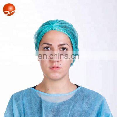 in Stock Cleanroom Non Woven Mop Caps Black Color Bouffant Cap photo-3