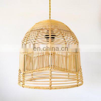 Handicraft Rattan Lampshade rattan pendant light Decoration wicker ceiling light decor high quality made in vietnam