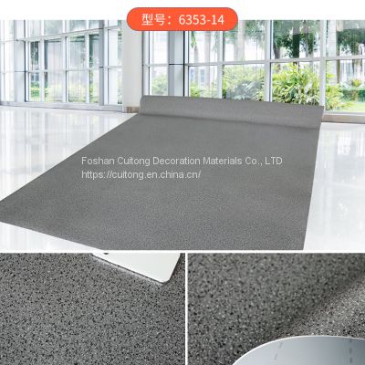 Grey stone flooring leather broadcast room PVC plastic floor tile renovation project to improve wood grain coil floor stickers