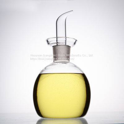 Customized Borosilicate Glass Olive Oil Vinegar Bottle Glass Oil Cruet With Spout