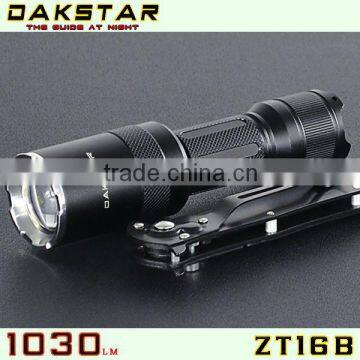 DAKSTAR ZT16B 1050LM CREE XML T6 18650 Aluminum Zoom flexible rechargeable LED Highpower Focusing Zoom Torch