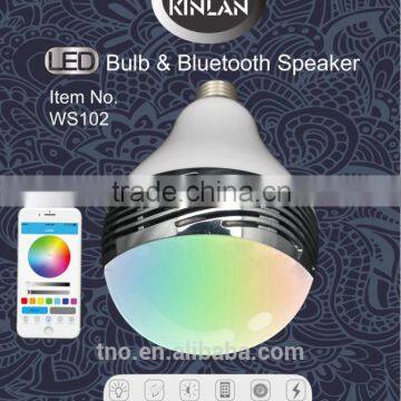 Music bluetooth LED bulb speaker colorful led light APP remote control