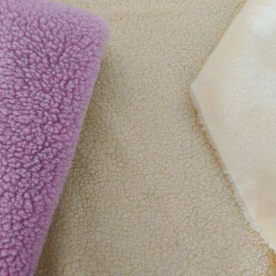 Two-sided Sherpa Fabrics 100% Polyester Sherpa Fleece Faux Fur Fabrics Fake Fur photo-4