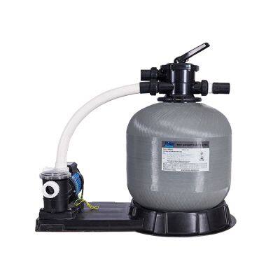 Multi Function 6 Port Valve Fiberglass Top Mount Sand Filter Combo Swimming Pool Sand Filter With Pump