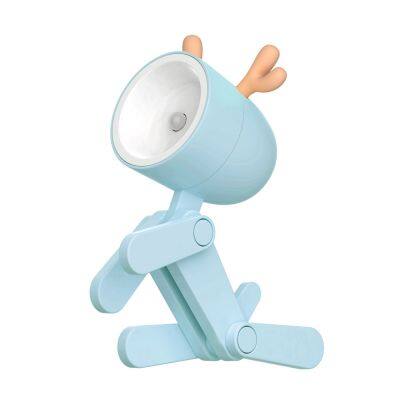 Adjustable Small Mini LED Desk Night Lamp With Phone Holder for Kids Student Bedroom