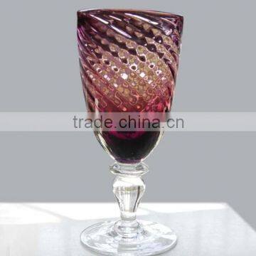 Red Fashion Crystal Glass Flower Stand