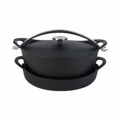 Stackable Cast Iron BBQ Cooking Set With Detachable Handles photo-3