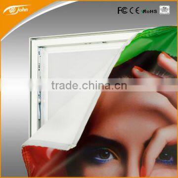 Slim wall-mounted advertising frame