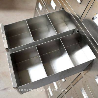 Estantería de almacenamiento de hierbas de acero inoxidable de 1.4 m para clínicas de medicina tradicional china | Armario de hierbas medicinales para farmacias hospitalarias photo-3