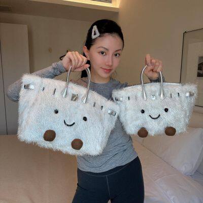 New Niche Design Jlly Cat Doll Bag Knock Cute Plush Platinum Bag Bk Elf Handbag photo-2