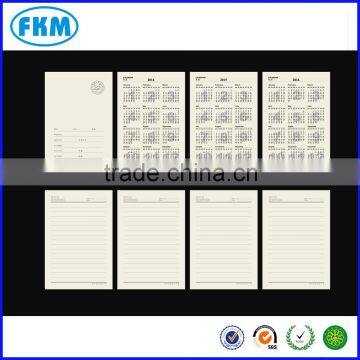 notebook inner paper printed