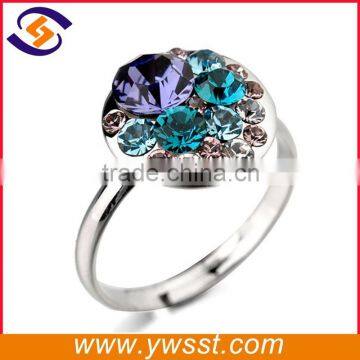 Fashion crystal design rose flower shape jewelri