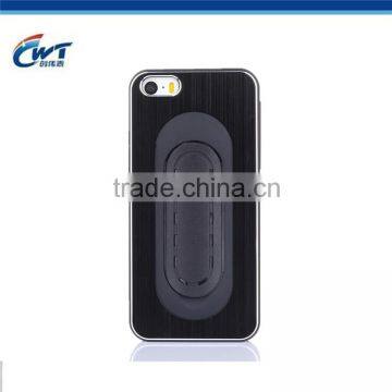 Wholesale for iphone 5/5s black case ,aluminum + abs+pc+manganese steel kickstand case for iphone 5/5s