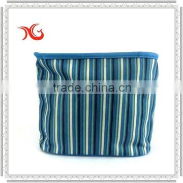 Special shaped cosmetic bag with stripes printing