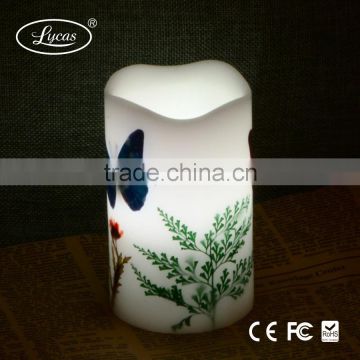 Battery operated remote control led flameless color changing candle