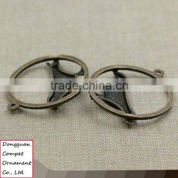 Wholesale Metal Plating Zinc Alloy Hollow Out Cuckoo Bird Pendant photo-5