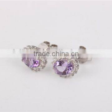 Latest Ladies Fashion Girl Earrings With Diamond Stone photo-2