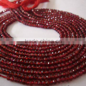 Garnet Faceted Beads