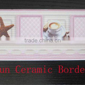 3D Pictures Ceramic Glazed Wall Tile Border for Bathroom