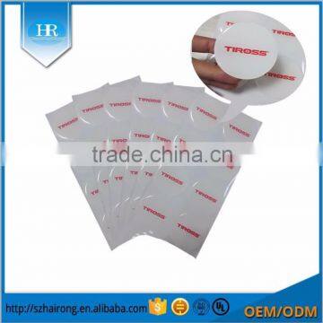 Clear custom logo 3d epoxy domed crystal stickers