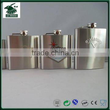 2016 Morrison Audited Hot Sale Premium 304 (18/8) Stainless Steel Liquor Hip Flask with Screw Cup