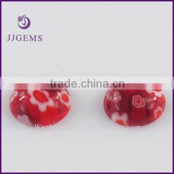 2015 new product riverstones red oval cabochon stones china