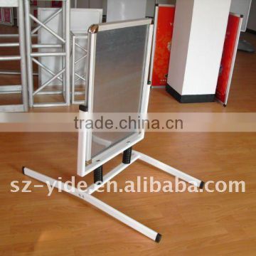 outdoor aluminum double side poster stand with Iron feet