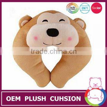 soft plush monkey neckpillow stuffed foam beads