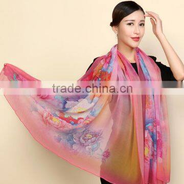 2016 Summer High Quality Digital Printed 100%pure Silk Scarf, Hangzhou Factory Silk Scarf Shawl,modern Vintage Style Scarf Supplier's Choice photo-6