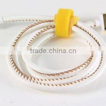 Hot Sale 30CM/1M 2015 Wholesale Colorful Leather Cable Micro Usb Cable for Andriod Mobile Phone photo-3