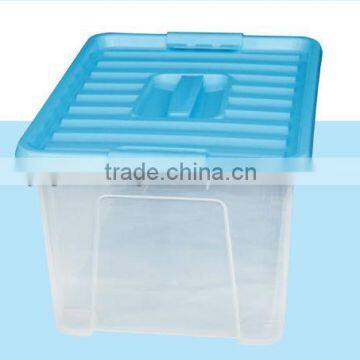 Plastic storage box for clothing