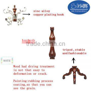 New Home Furniture Modern Rubber Wood Clothes Valet Stand (S-13#) photo-3