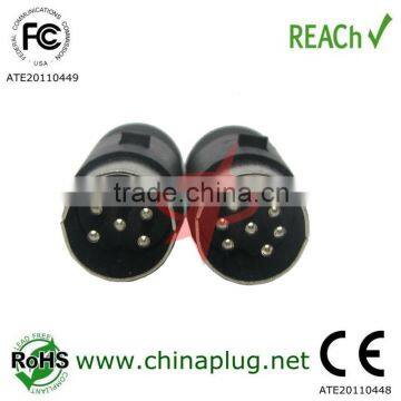 electronical din connector 6P 7P 8P dc power pin assembled type