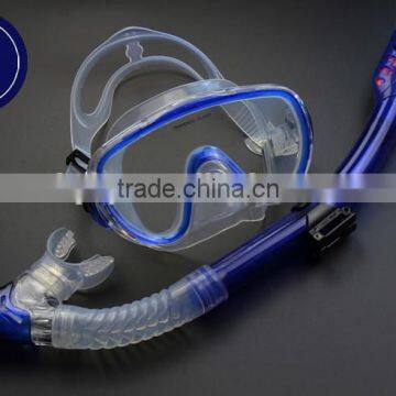 Water Sports Anti-Fog Silicone Scuba Diving Mask Dry Snorkel Set photo-3