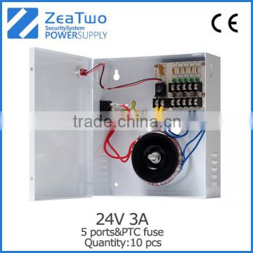 24v power supply 24v 3a AC to AC power supply transformer with 5 channels