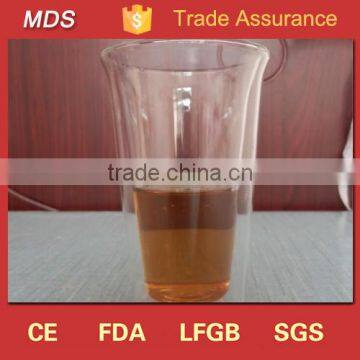 Wholesale gift double wall straight glass cup with logo