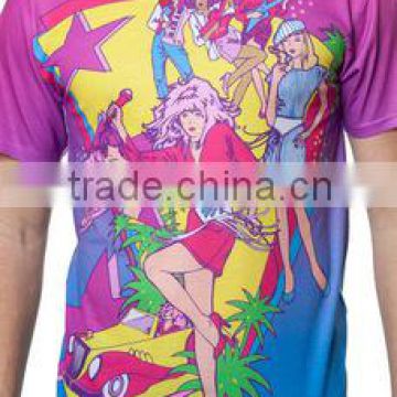 100% Polyester Half Sleeves Full Sublimated T-Shirt with Jem and The Holograms design