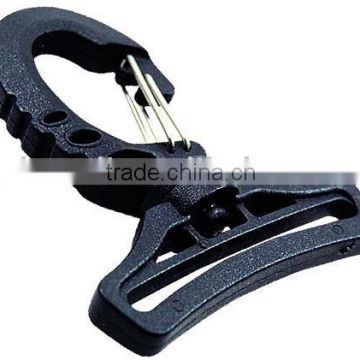 Plastic swivel double metal spring clip snap dog hook (HL-B017)