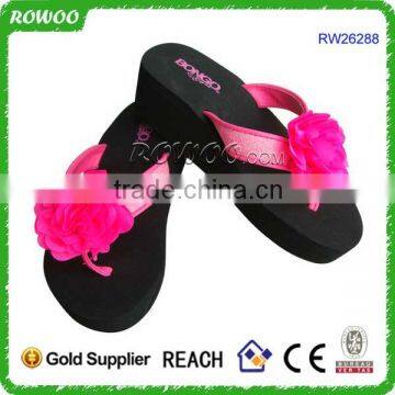 High Quality eva children flip flops with Flower