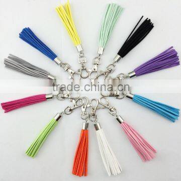 Suede tassel keychain