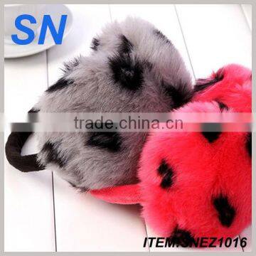 Unisex winter fur&wool ear wholesale earmuffs Earwarmers Earlap Headband with fleece ear band&minnie mouse ears headband